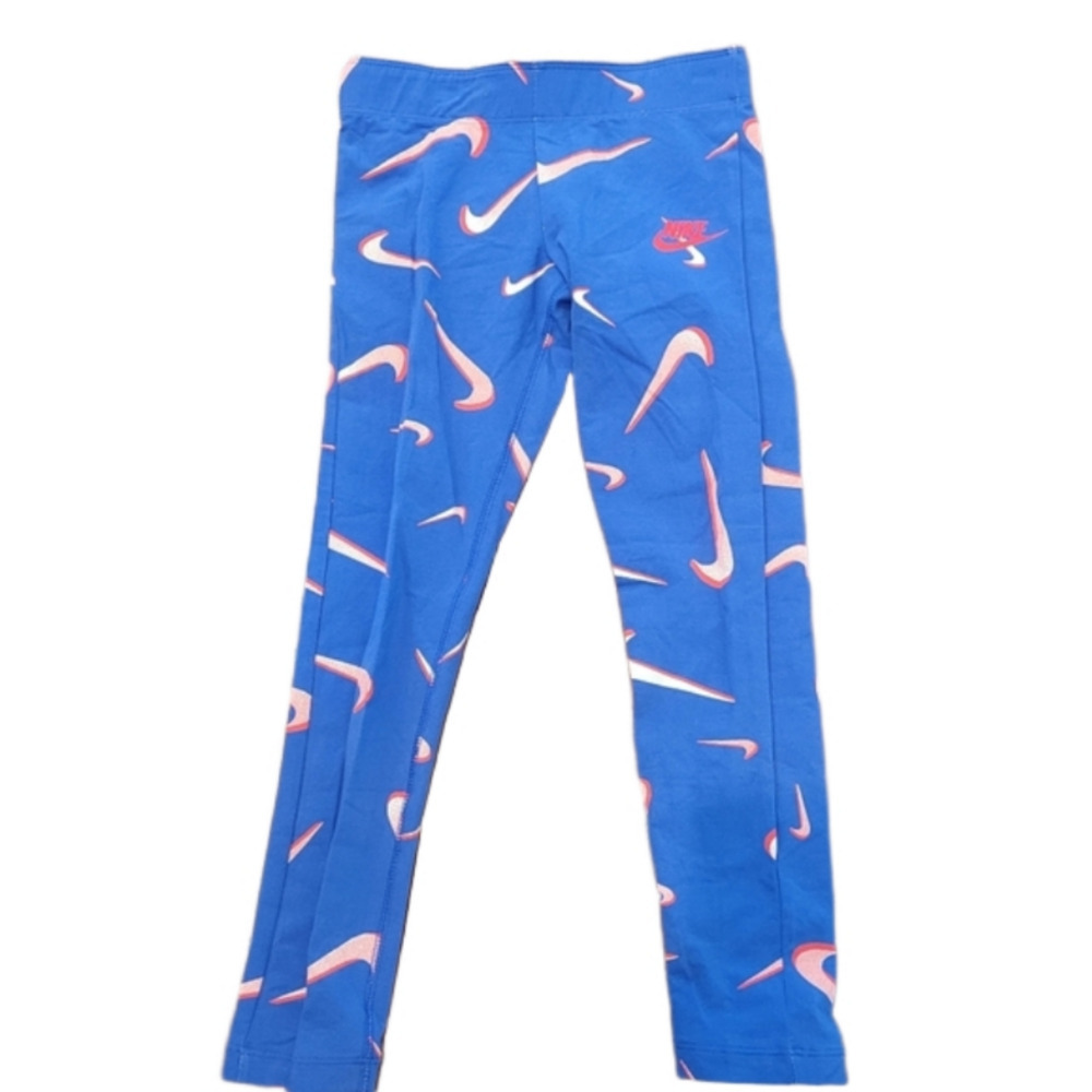 Nike Blue Logo Printed Tight Fit Pants Size S NWT